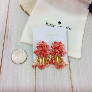 Kate Spade New York Coral Rhinestone Earrings